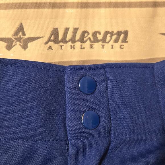 Alleson Youth Baseball Pants Blue White Red Trim Size Large Athletic Sports - Picture 7 of 7